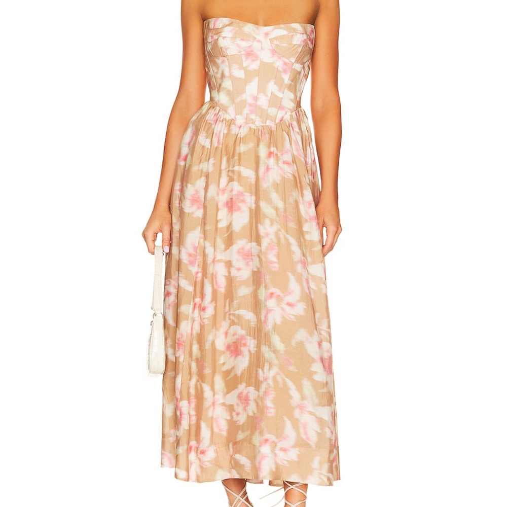 Floral revolve strapless dress